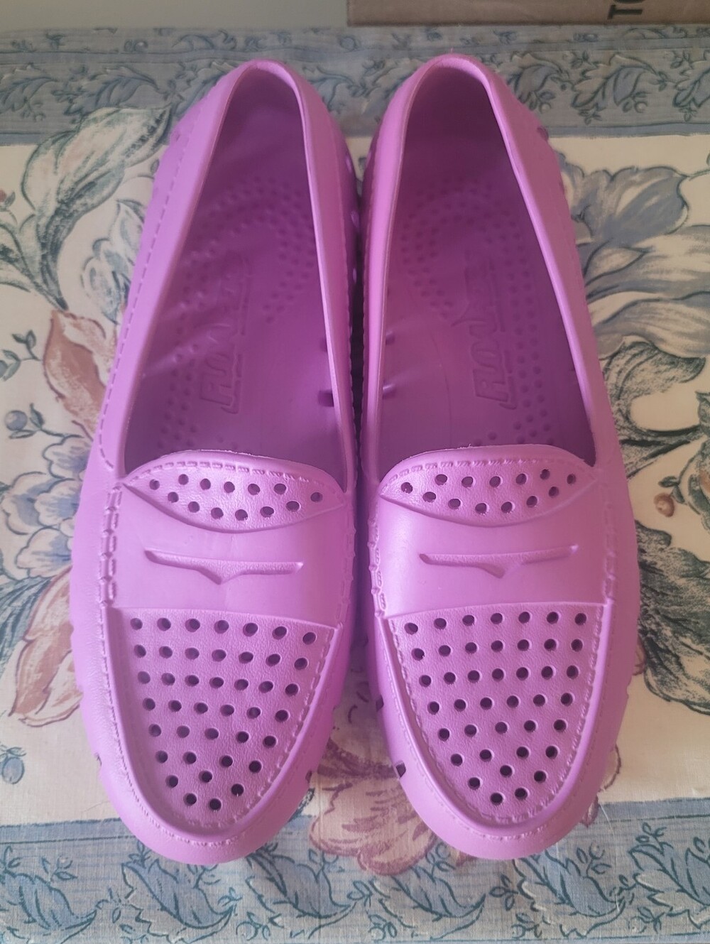 Floafers Women’s Perforated Pink Slip-On Loafers - Beach, Pool, Yard - Outdoor